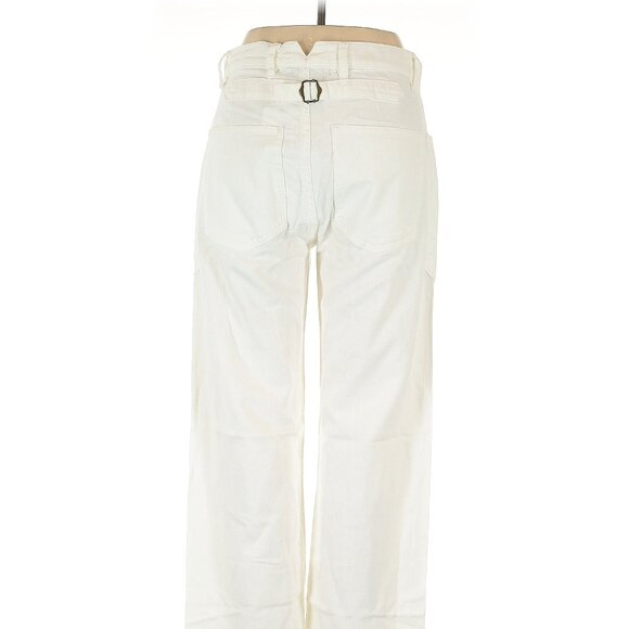 Free People x Sandrine Rose White Denim Baggy Straight Leg Pant - Picture 2 of 4
